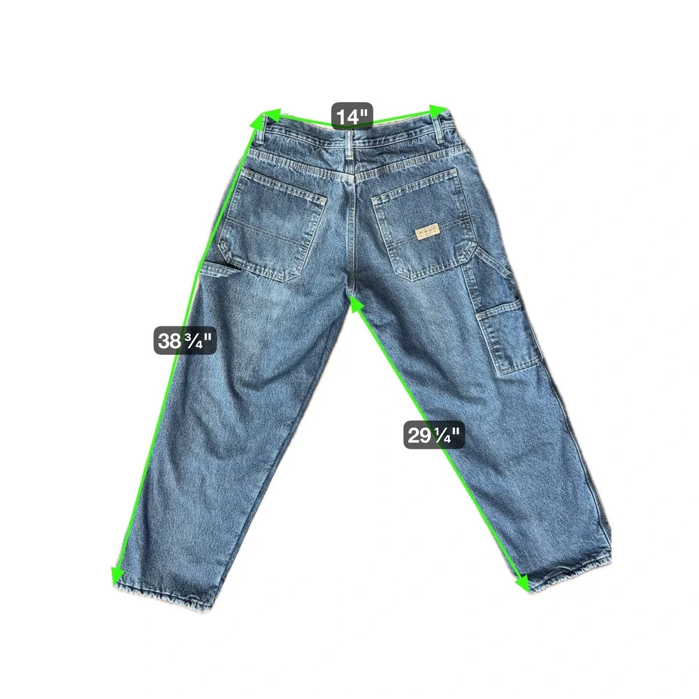 Wrangler Carpenter Jeans Fleece Lined Blue Denim Workwear Style Pants Size 29x30